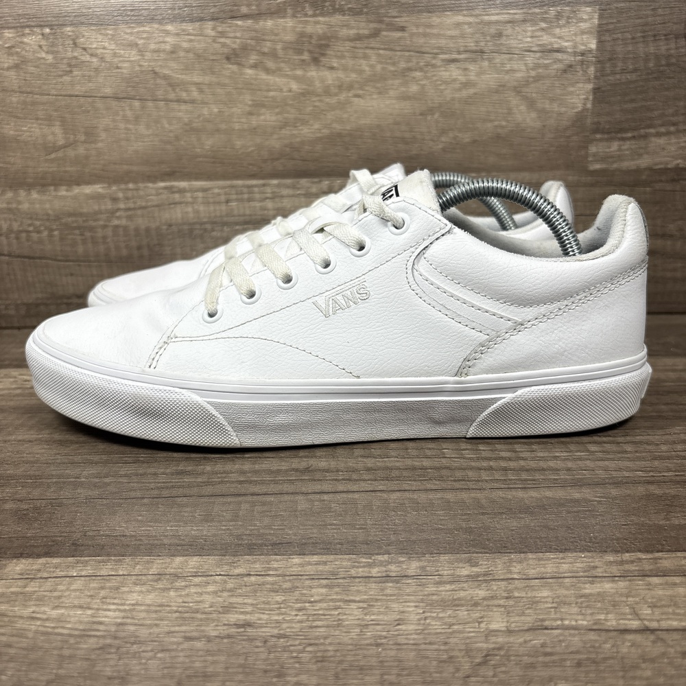 Vans Leather Low White Mens US Size 11 EUR 44.5 500714 Sneakers - Picture 3 of 9